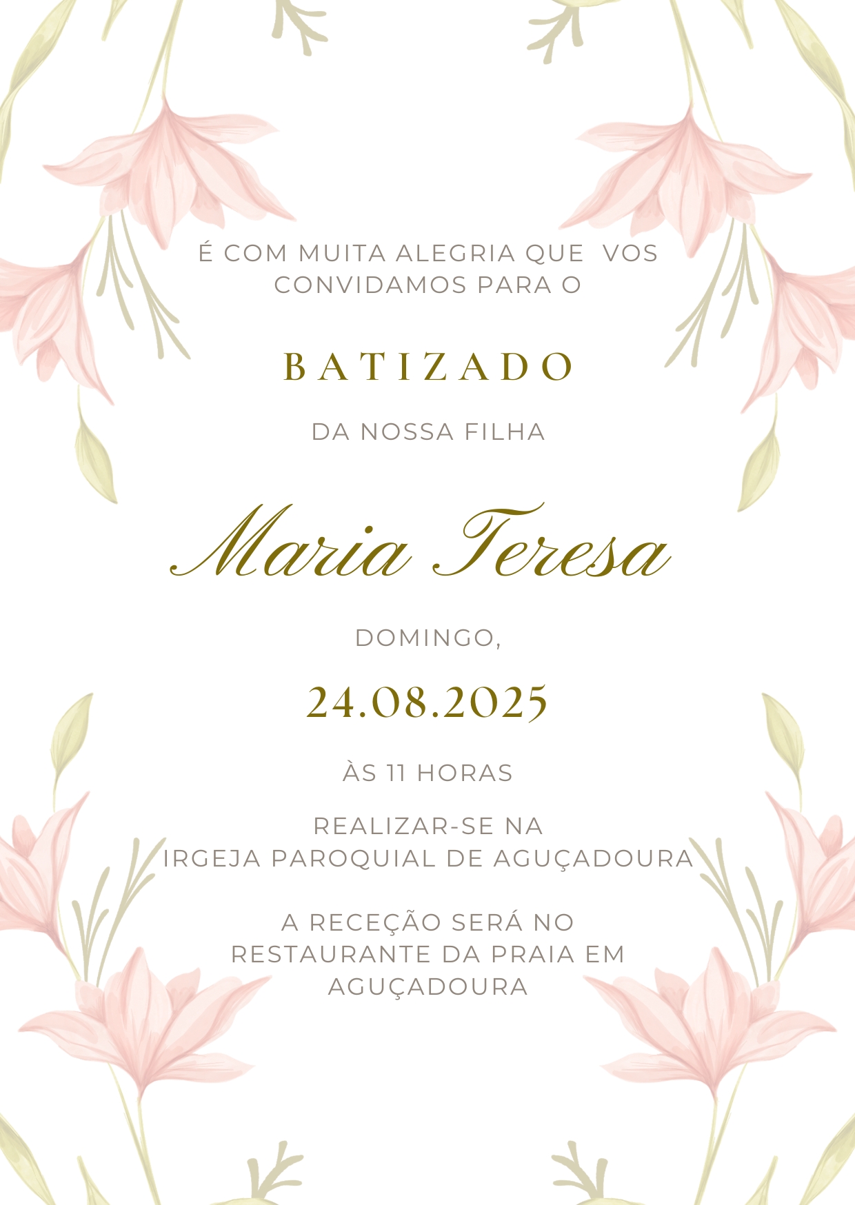 Convite de Batizado